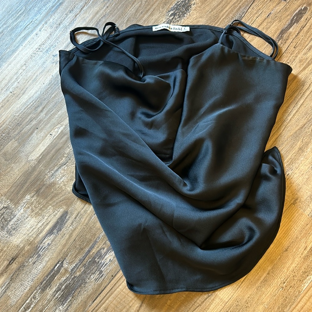 Black cami silk shirt from Abercrombie & Fitch